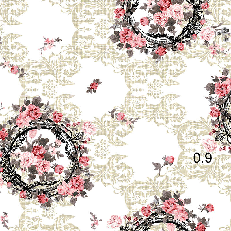 Microfiber Disperse Printing Fabric 3D Flower Fabric