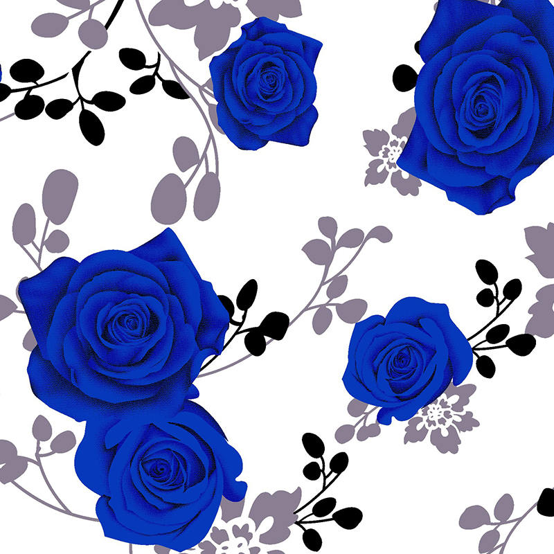 100% Brushed Bright Flowers Fabric Bed Sheet Fabric