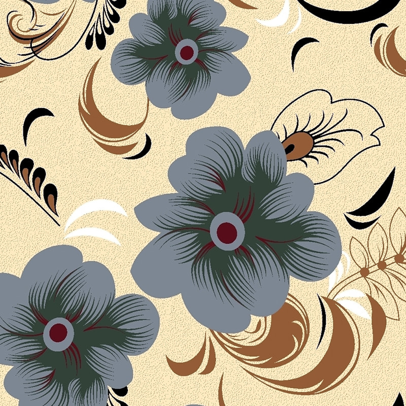Customisable Colors Bright Flower Patterns Brushed Fabric