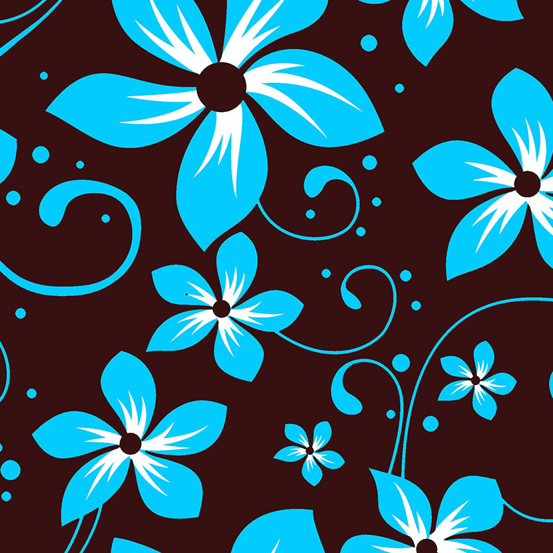 Customisable Colors Bright Flower Patterns Brushed Fabric