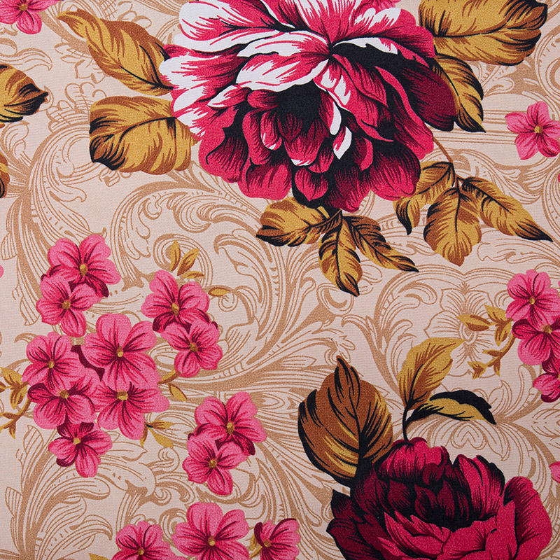 Twill Disperse Flower Design Printed Fabric 100% Polyester Microfiber Bed Sheet Textile Fabric