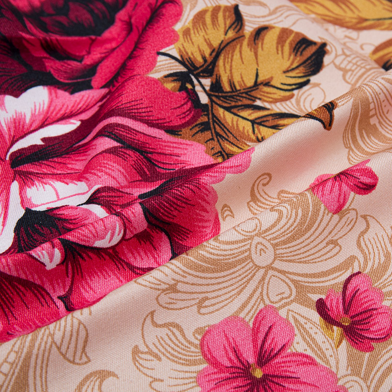 Twill Disperse Flower Design Printed Fabric 100% Polyester Microfiber Bed Sheet Textile Fabric
